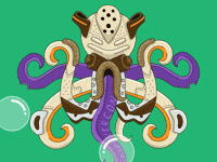 Octopus Jordan 6 GIF by Psychrome