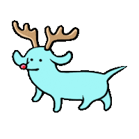 Merry Christmas Dog Sticker by Stefanie Shank