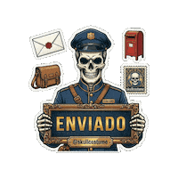 Skull Enviado Sticker