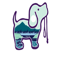 Outdoors Pup Sticker by Puppie Love Brand