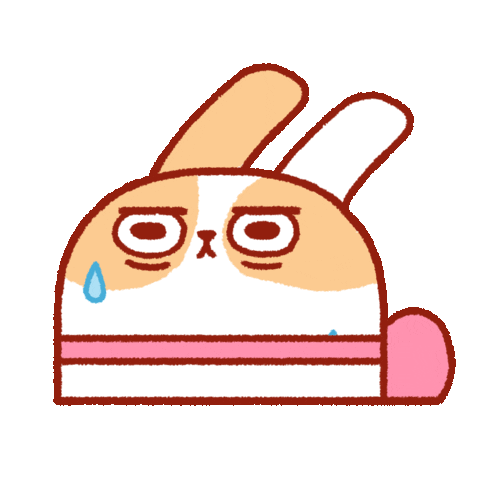 PugiBuni giphyupload scared thinking bunny Sticker