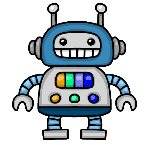 rainbow robot Sticker by Garbi KW