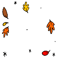 Falling Leaves Hello Fall Sticker