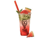 8tea5 watermelon boba bubble tea bubbletea Sticker