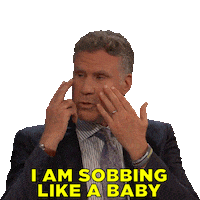 Will Ferrell Crying Sticker by Team Coco