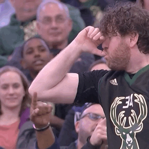 Flexing Fan Reaction GIF by Milwaukee Bucks