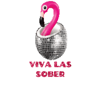 Flamingo Sticker by The Sober Curator