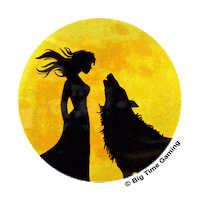 Full Moon Girl Sticker by Big Time Gaming