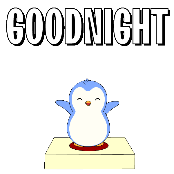 Excited Good Night Sticker by Pudgy Penguins