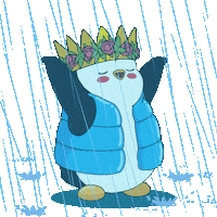 Stay Strong Rainy Day Sticker by Pudgy Penguins