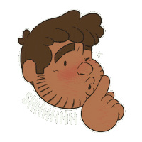 Wink Hush Sticker by MokaJake