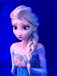 sad queen elsa GIF