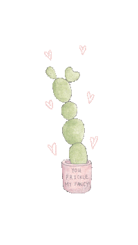 Valentines Cactus Sticker