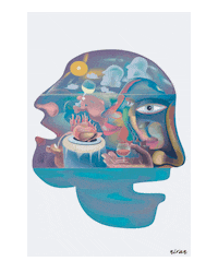 niranchanhomart art artist painting paint Sticker