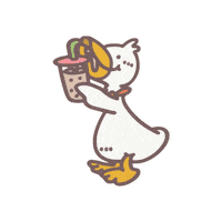 DuckyGreg drink duck quack bubbletea Sticker