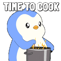 Lets Go Cooking Sticker by Pudgy Penguins