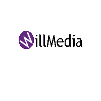 WillMedia logo neon flippy Sticker