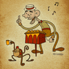 organ grinder monkey GIF