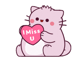 Love You Cat Sticker by Pembe
