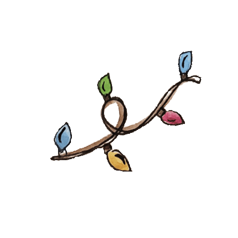 Christmas Lights Sticker by CocoCreatess