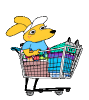 Dog Cart Animation Sticker by sarahmaes