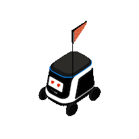 Robot Love Sticker by Kiwibot