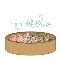 Poke Bowl Sticker by Lalak