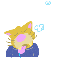 Cat Sleeping Sticker by jjjjjohn