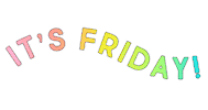 it's friday rainbow Sticker by Jess Stempel
