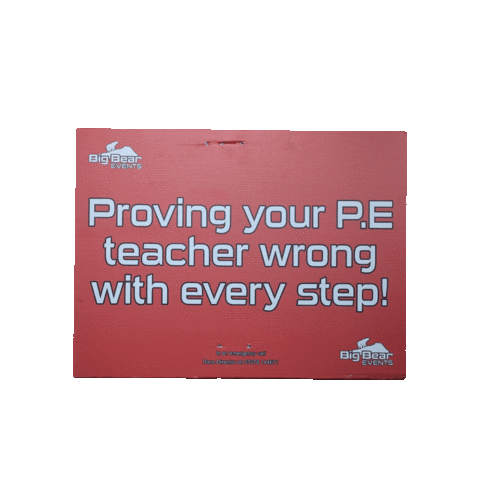 bigbearevents sign pe big bear running event Sticker