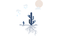 bseart time plants growth cactus Sticker