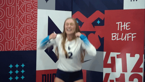 Volleyball Jumping GIF by GoDuquesne