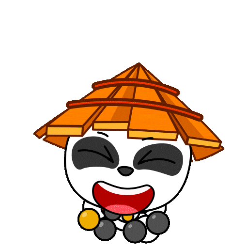 Panda Laughing Sticker by Imaginary Ones