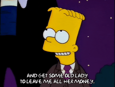 happy bart simpson GIF