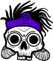 Party Skull Sticker by Tesonet