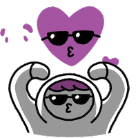 In Love Kiss Sticker by Holler Studios