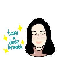 Take A Deep Breath Girl Sticker