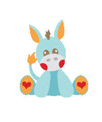 babydonkie love thank you hearts restocked Sticker