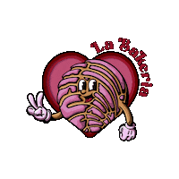 San Valentin Corazon Sticker by La Bakeria Bakeshop LTD