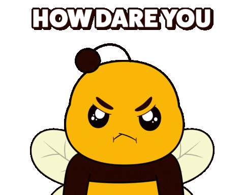 Angry Excuse Me Sticker by Plan Bee Studios