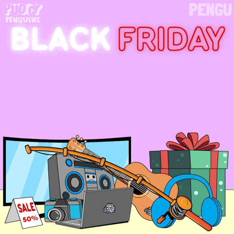 Add To Cart Black Friday GIF by Pudgy Penguins