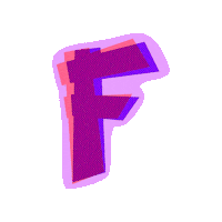 SignoritaChocolita typography orange purple f Sticker