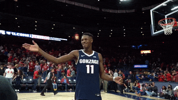 GonzagaBulldogs smile basketball celebration handshake GIF