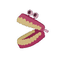 Teeth Chattering Sticker