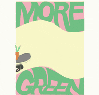 kk_lettering_illustration green chill plants skateboard GIF