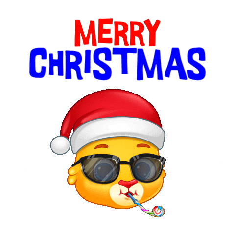 Excited Merry Christmas Sticker by Lucas and Friends by RV AppStudios
