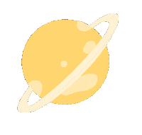 pilarios yellow galaxy planet saturn Sticker