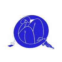 Illustration Sitting Sticker by Thought Over Design