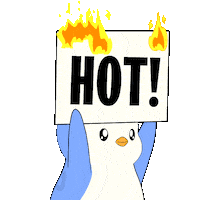 Flaming On Fire Sticker by Pudgy Penguins