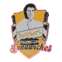 thebutcherssandwiches food yellow chicken greece Sticker